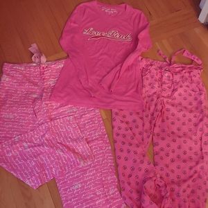 Love pink Victoria's Secret pajama bundle